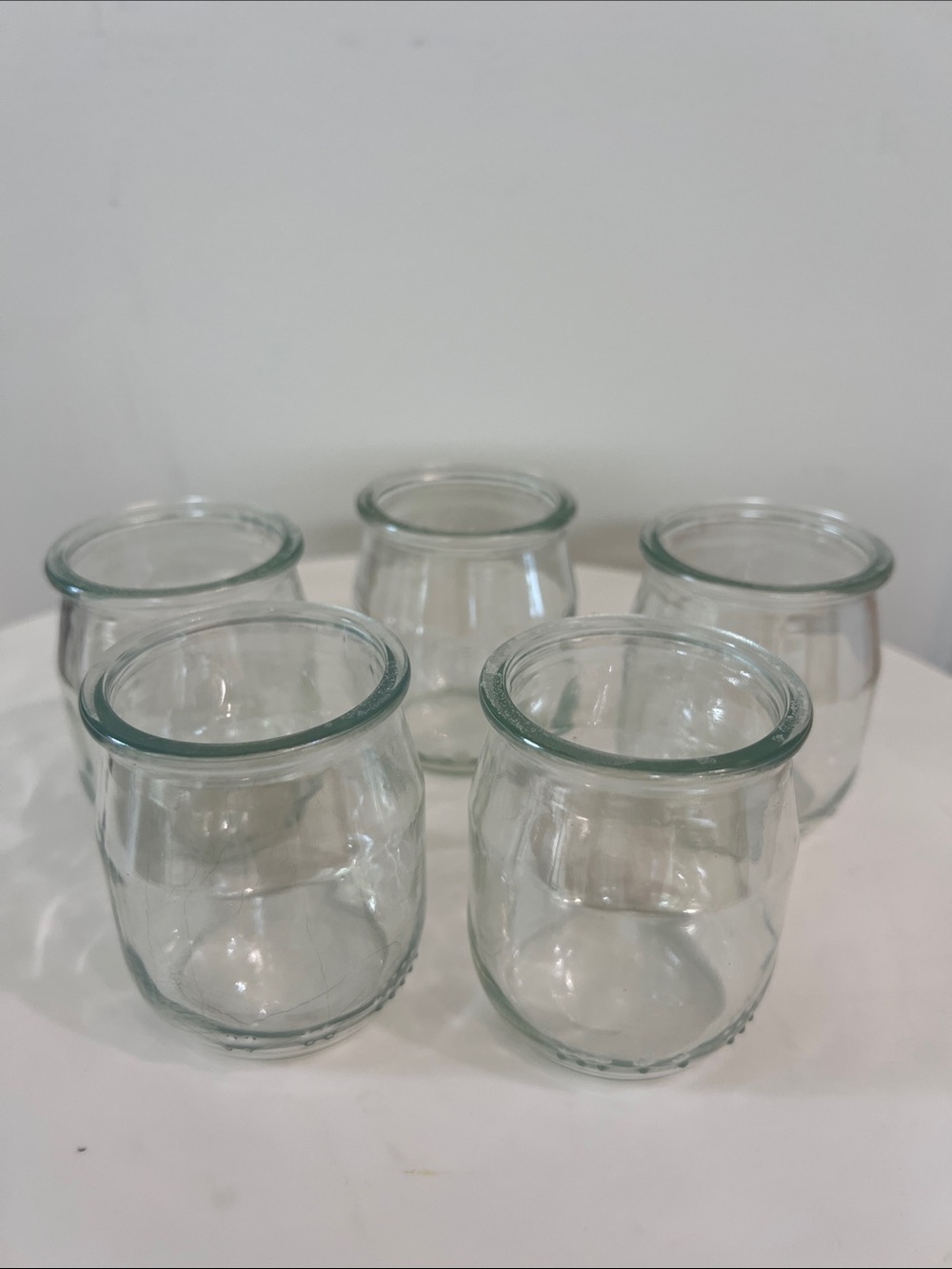 Set of 5 Glass Yogurt Cups